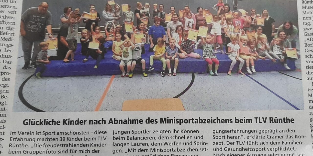 Minisportabzeichen Abnahme